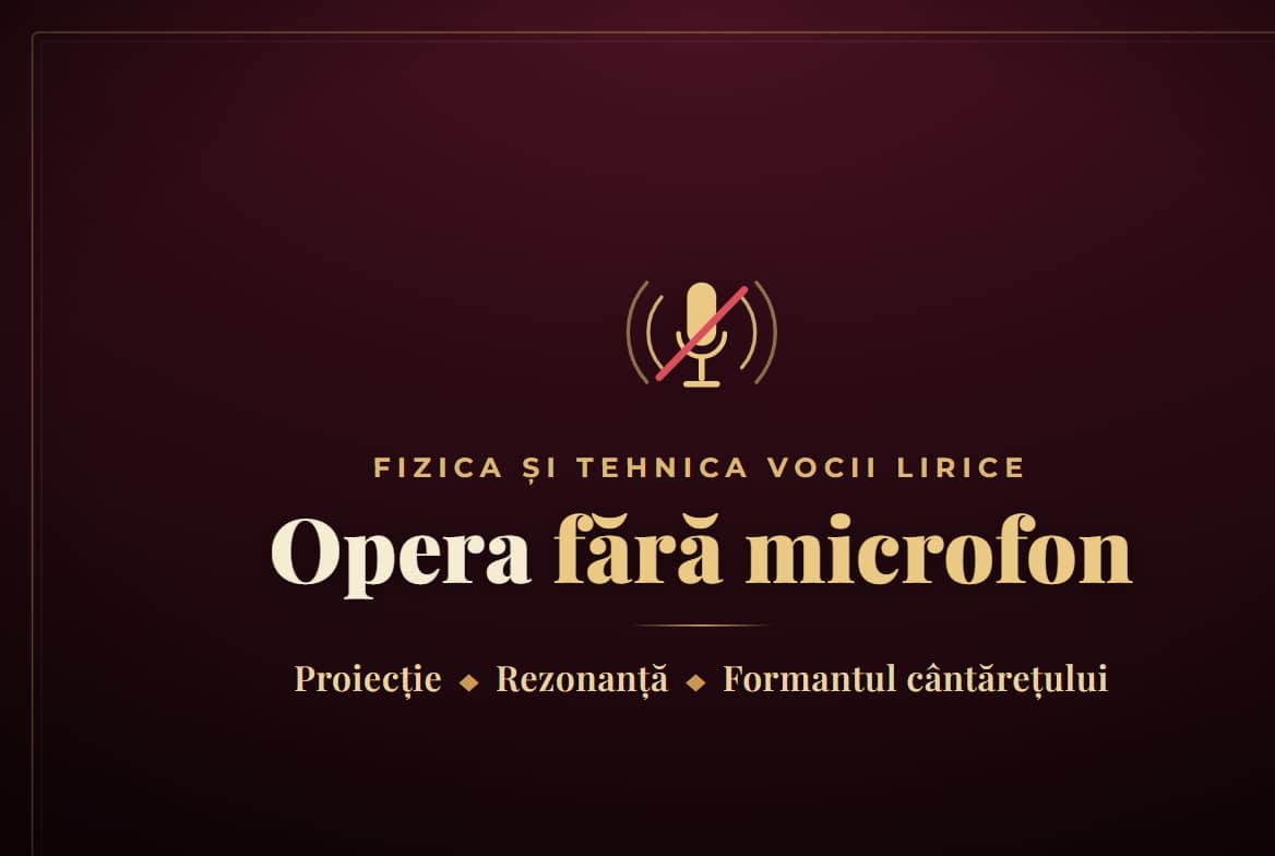 De ce cantaretii de opera nu folosesc microfon: fizica si tehnica vocii lirice