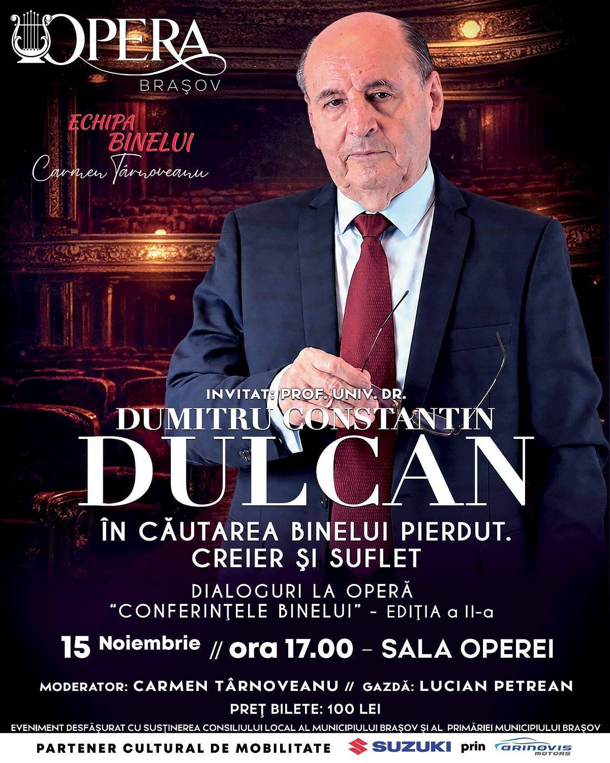Opera Brașov găzduiește a II-a ediție a „Conferințelor Binelui”